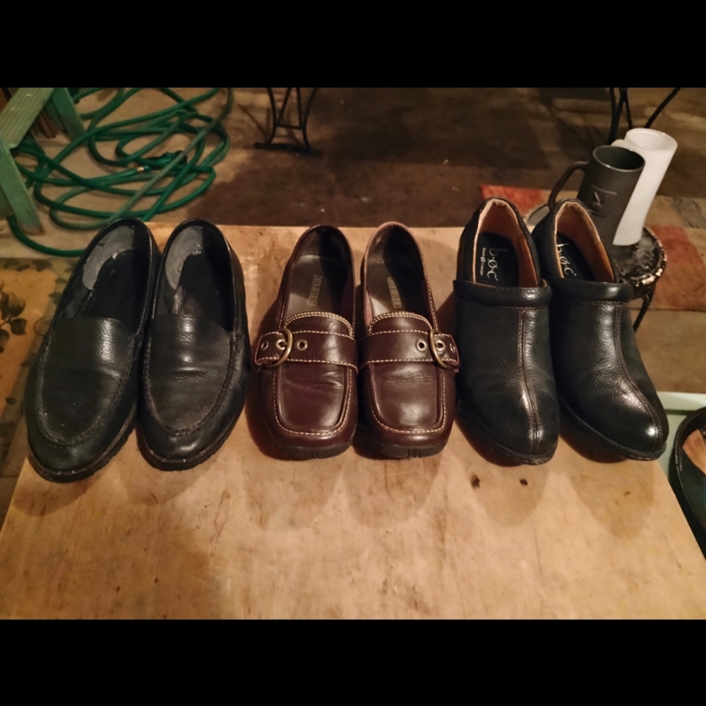 Classic Black and Brown Leather Loafers for Men